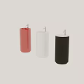 Modern Cylindrical Washbasin in White and Red for Stylish Bathroom Interiors