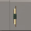 Modern Wall Lamp With Green Marble Panel And Gold Metal Frame 3d model
