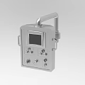 Industrial Control Device With Digital Display Screen Metal Pipe And Control Knobs 3d model