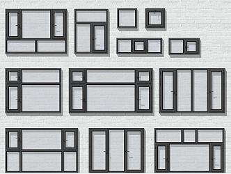 Modern windows Window combination sliding window casement window combination window 3d model