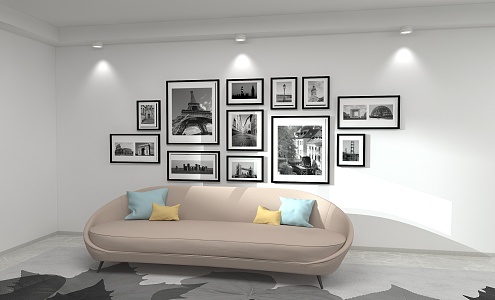 Modern Photo Wall Decorations 3d model