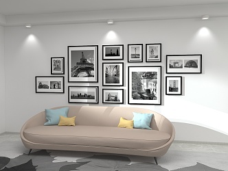 Modern Photo Wall Decorations 3d model