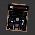 Vintage Folding Camera Classic Photography Equipment With Leather Case Bellows And Wooden Base