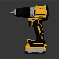 Modern Cordless Drill With Yellow And Black Design And Ergonomic Handle For Power Tools