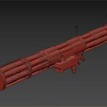 Modern Bazooka Multi-barrel Bazooka 3d model