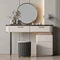 Modern Dressing Table Dressing Table Stool Combination 3d model