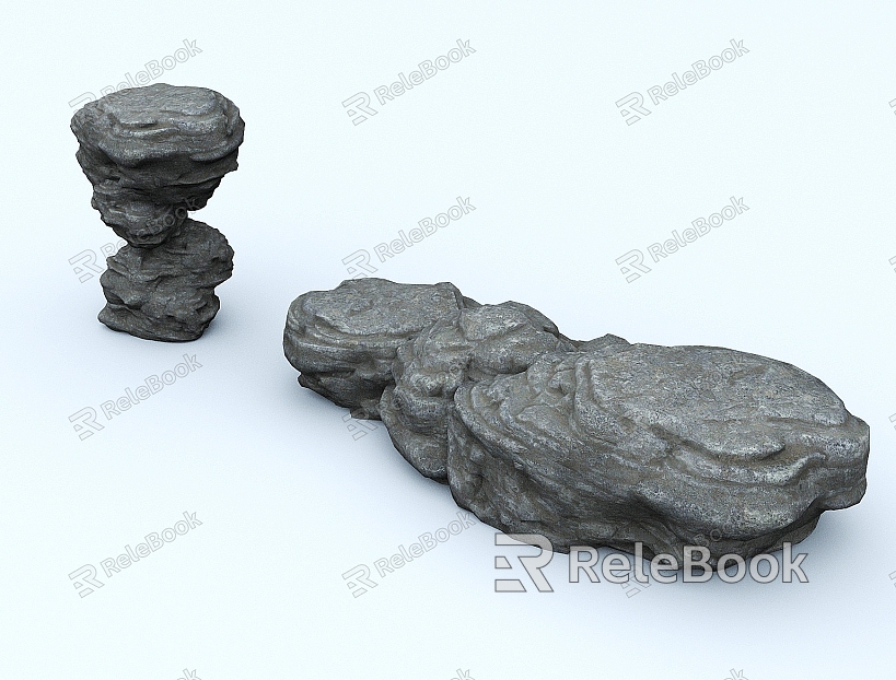 Rock wind fossil stone model