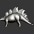 Realistic Stegosaurus Dinosaur Model With Back Plates And Detailed Texture