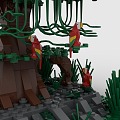 Lego Plant Tree Grass Bird Mangrove Meadow 3d model