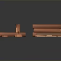 Various Natural Wooden Logs Planks Blocks and Stone Slabs for Construction Material