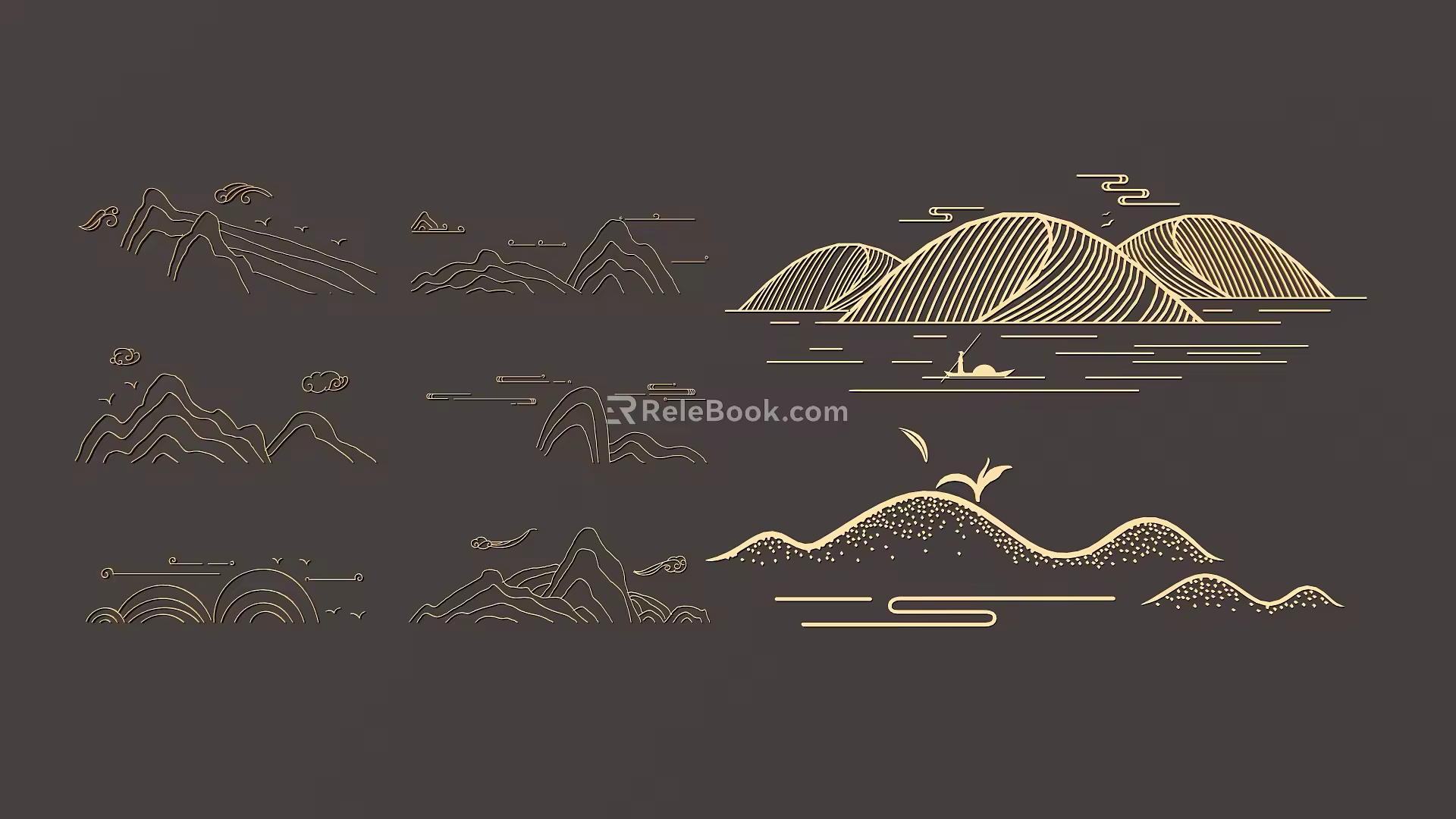 Chinese-style Carved Traditional Patterns Architectural Components Tadang Patterns Hollow Carved Patterns 3d model
