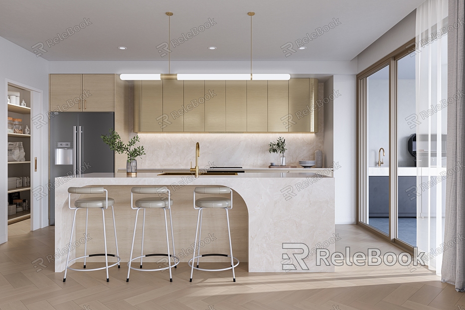 Modern Kitchen Kitchen Simple Kitchen Rear model