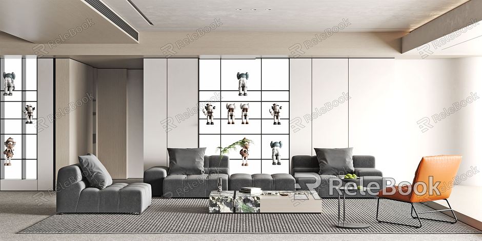 Modern Living Room Sofa Coffee Table Combination Living Room model