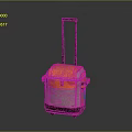 Trendy Orange And Pink Trolley Travel Bag With Rolling Handle For Fashionable Travelers