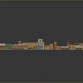 Colorful Residential Building Models Showcasing Various Styles And Unique Roof Designs