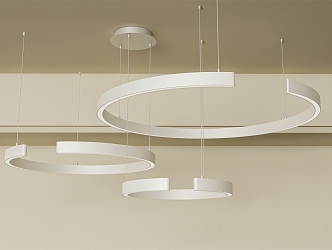 Modern minimalist chandelier 3d model