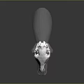 Anatomical 3D Model of Horse Skull Displaying Organ Structures and Hair Details