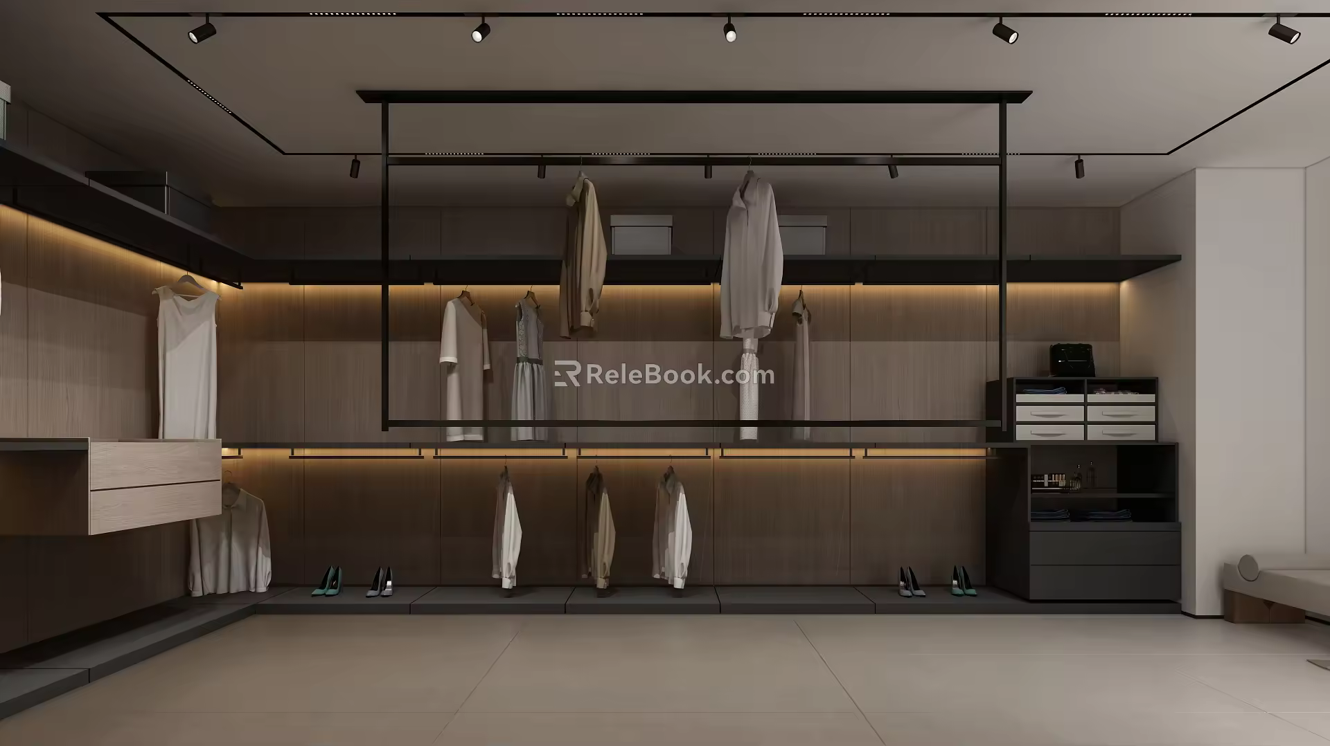 Modern Cloakroom Open Cloakroom 3d model
