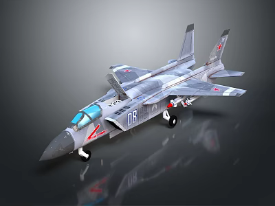 Gray Fighter Jet Model With Number 118 Red Insignia Cockpit And Landing Gear 3d model