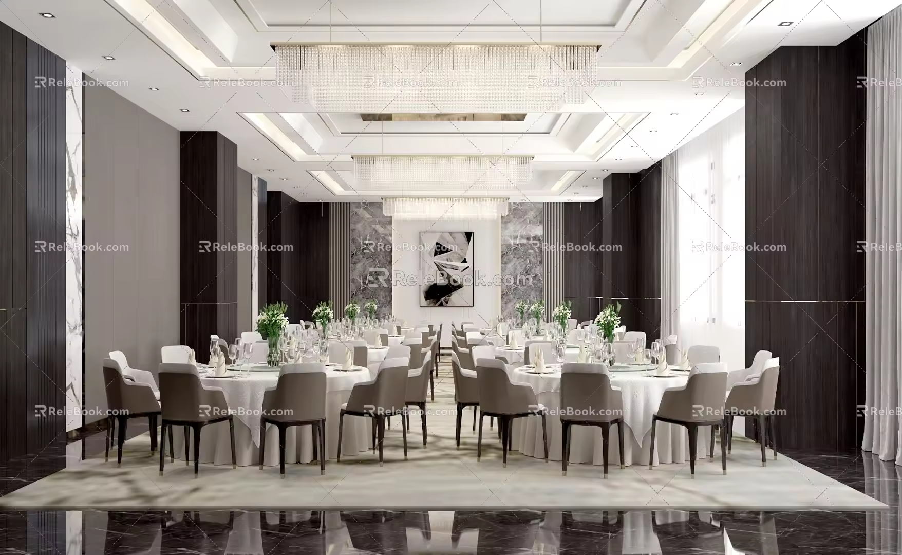 Modern Ballroom 3d model