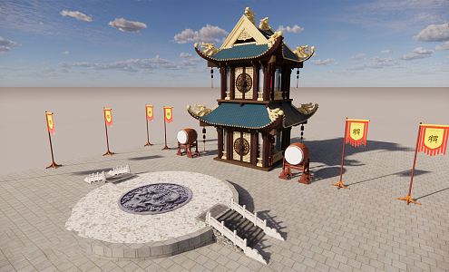 Chinese ancient building 3d model