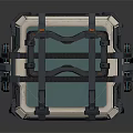 Tactical Storage Boxes Rugged Metal Reinforced Design With Dark Green And Black Straps