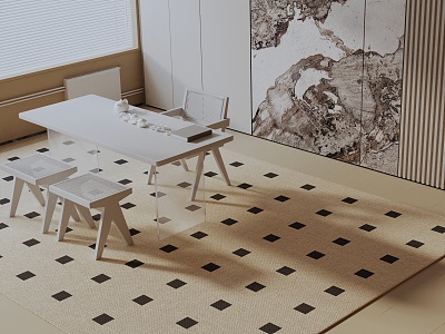 Modern dining table model