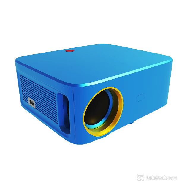 Blue Projector With Modern Sleek Design And High Performance Features 3d model 