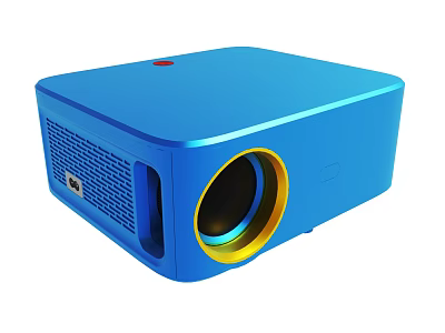 Blue Projector With Modern Sleek Design And High Performance Features 3d model