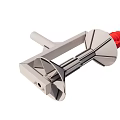 Gray Heavy Duty Clamp Tool With Red Handle For Secure Fixing 3d model