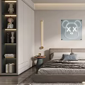 Cozy Kids Room with Bookshelf Stuffed Doll Bed and Cartoon Bear Wall Art