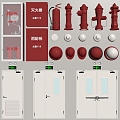 Modern fire fighting equipment 3d model