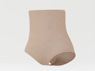 Beige High Waisted Shapewear Underwear With Comfortable Slimming Design And Soft Fabric 3d model