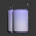 Vibrant Pink Purple Gradient Beverage Cans With Blue Lids On Dark Background And Star Decorations