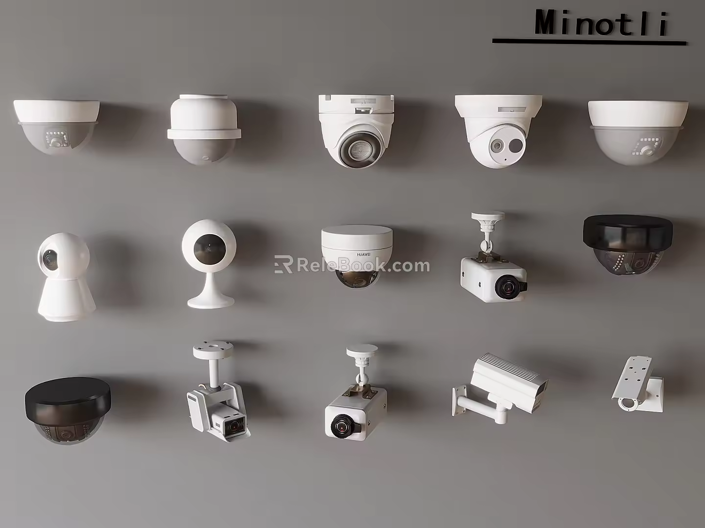 Infrared camera monitor security monitoring electronic eye 3d model