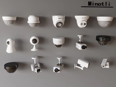 Infrared camera monitor security monitoring electronic eye 3d model