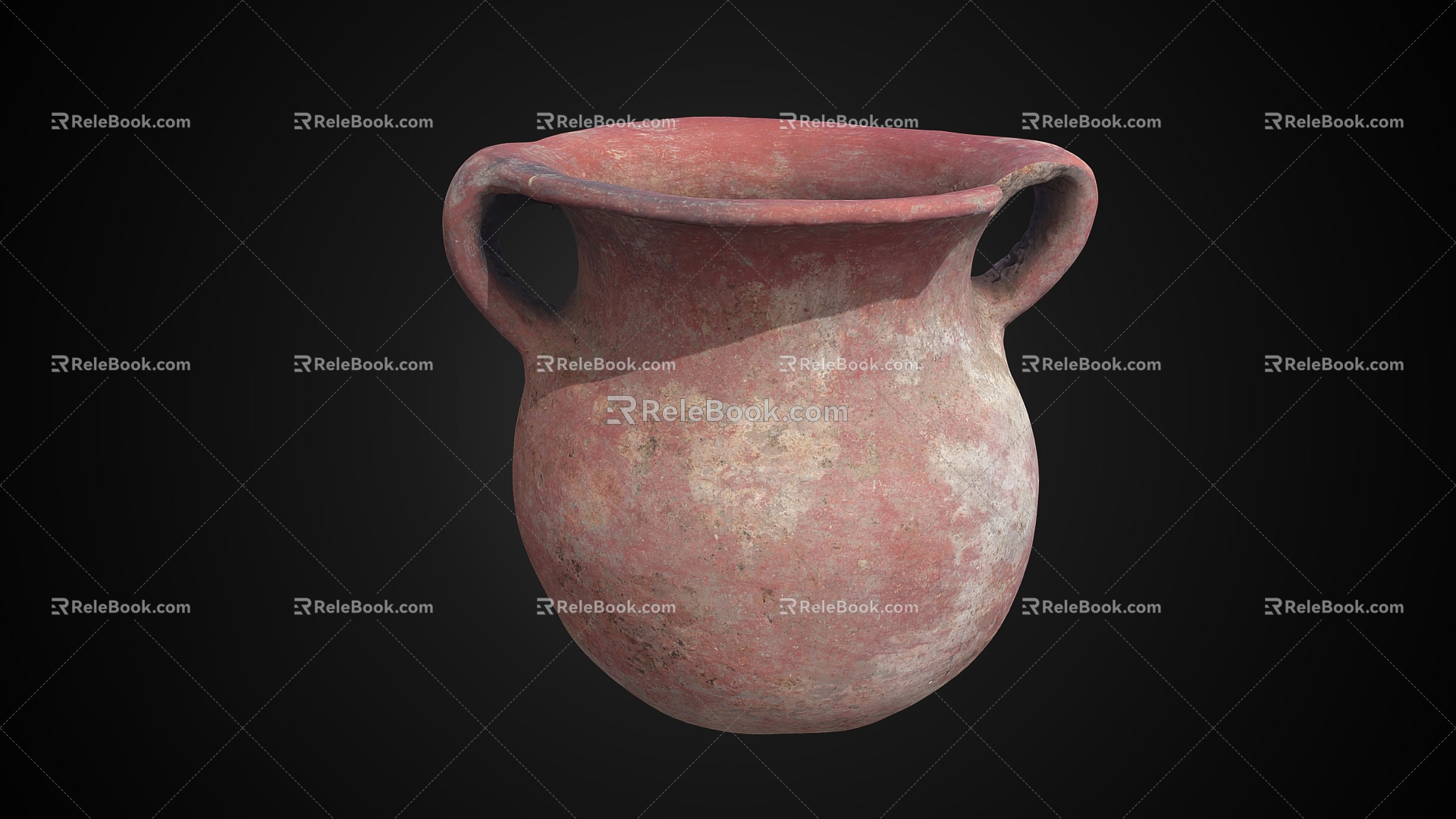 Coil Utensils Pottery Jar Ceramic Jar Artwork Cultural Relics Antique 3d model