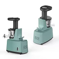 Modern Green Kitchen Food Processors With Black Lids And Sleek Design