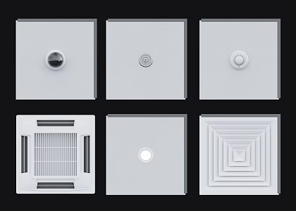 Modern Ceiling Aluminum Gusset Ceiling 3d model