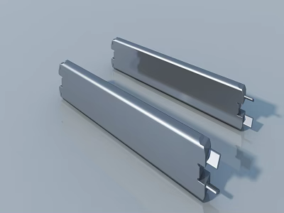 Silver Metal Strip Parts for Durable Swing Door Installation and Maintenance 3d model