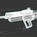 Modern Tactical Rifle With Sleek Black Body Scope Mount Grip And Ventilation Holes
