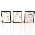 Three Activia Food Menus Displaying Yogurt Salad And Raw Food Options