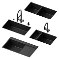 Stainless Steel Kitchen Sinks With Various Designs Single Double Bowl And Faucet