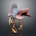 Vintage Leather Horse Saddle Equestrian Equipment With Carved Decorations And Straps