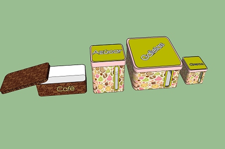 Modern Storage Box Small Fresh Storage Jar 3d model