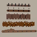 Wooden Wall Hooks With Various Designs For Home Organization And Decor