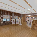 Modern classroom sketch hand-painted art classroom 3d model