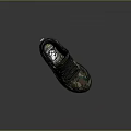Stylish High Top Shoes With Camouflage Pattern Gray Laces And Black Sole
