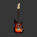 Musical Instrument Electric Guitar With Sunburst Finish Wooden Neck And Steel Strings