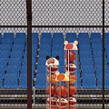 Cute Bear Ear Design Storage Basket for Organizing Basketballs in Sports Court